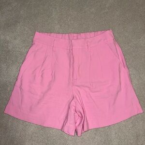 Women's High Rise Pink Shorts